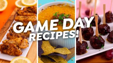 3 Easy Game Day Recipes – Wings, Meatballs & Cheese Dip!