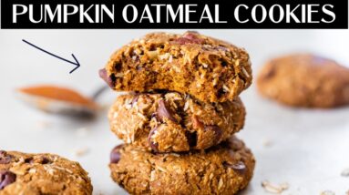 PUMPKIN OATMEAL POWER COOKIES | easy, healthy recipe