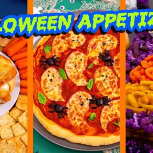 3 EASY Halloween Appetizers – Veggie Tray, Baked Brie, & Pizza!