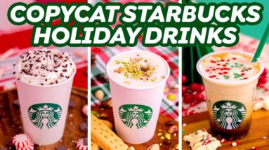 3 Homemade Starbucks Holiday Drinks + Spritz Cookies!