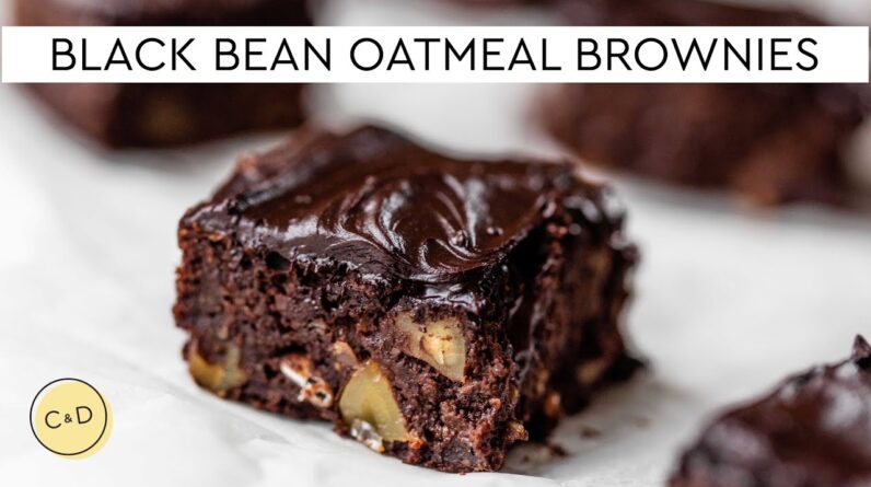 BLACK BEAN & OAT BROWNIES | tasty, fudgy, vegan brownie recipe