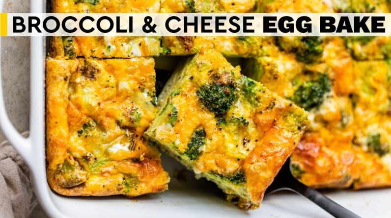 HEALTHY BREAKFAST CASSEROLE | broccoli and cheese egg bake