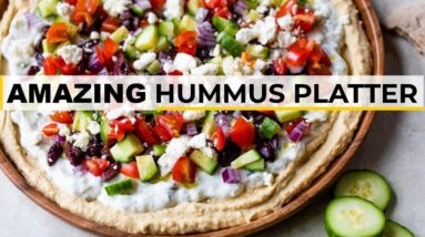 HUMMUS DIP BOARD | *Must-Make* Mediterranean Snack Plate (easy + healthy)