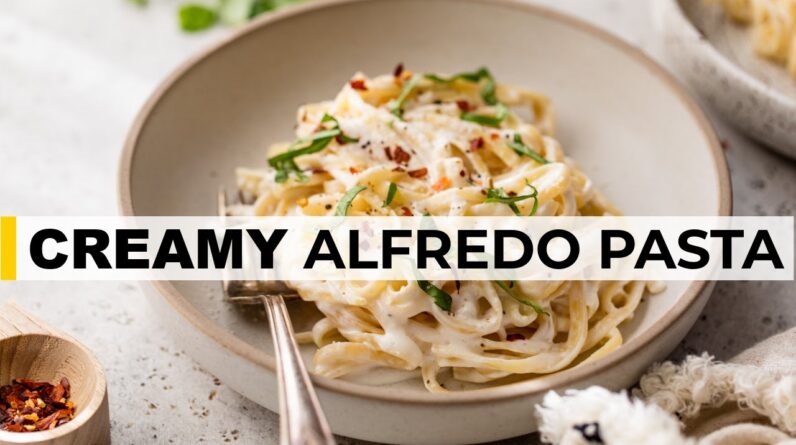 COTTAGE CHEESE ALFREDO PASTA SAUCE  | quick, healthy dinner recipe!