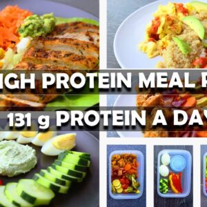 EASY & HEALTHY High Protein Meal Prep 130 G Protein a Day!