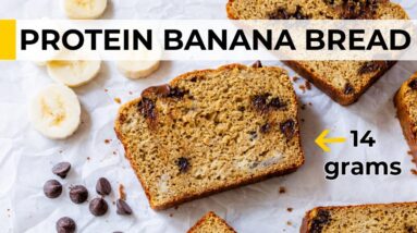 HEALTHY BANANA BREAD | high-protein recipe, easy & moist!