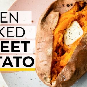 WHOLE BAKED SWEET POTATO in the oven (quick and to the point!)