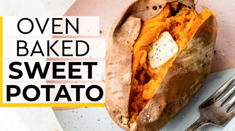 WHOLE BAKED SWEET POTATO in the oven (quick and to the point!)